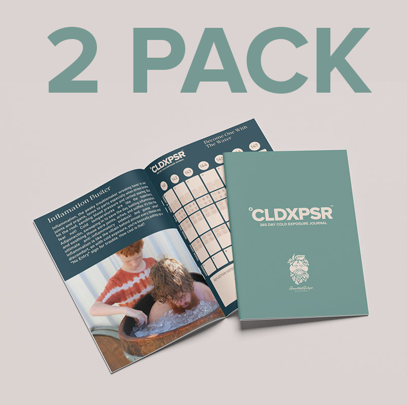 2 PACK - CLDXPSR 365 Day Journal Habit Tracker for Cold Exposure, Ice Baths & Cold Plunges